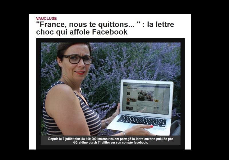 "France, nous te quittons... " : la lettre choc qui affole Facebook Sans_438