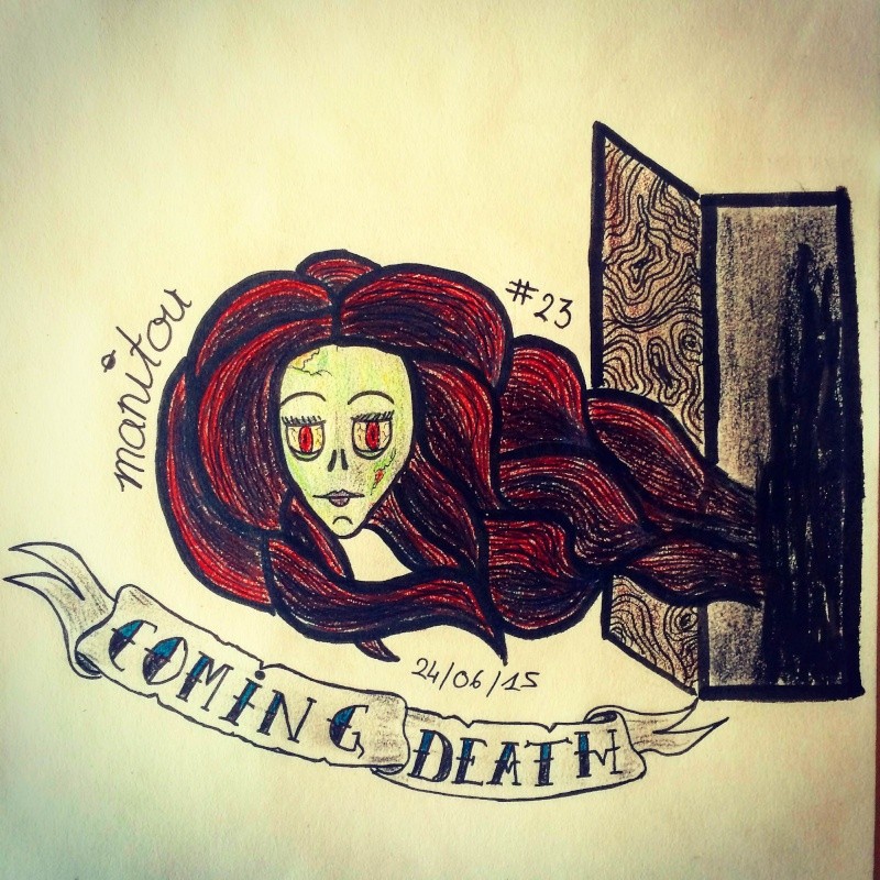 dessin tatouage coming death