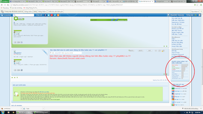 làm thế nào để thêm người dùng đăng tải đầu tuần này ?? ở phpBB2 ?? Hd10
