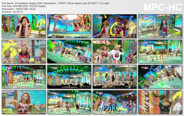 [2015.07.11][Vietsub] Party - Girls' Generation Show Music core  Comeba10