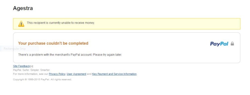 I cant purchase my domain name via Paypal from the CP.... Paypal10