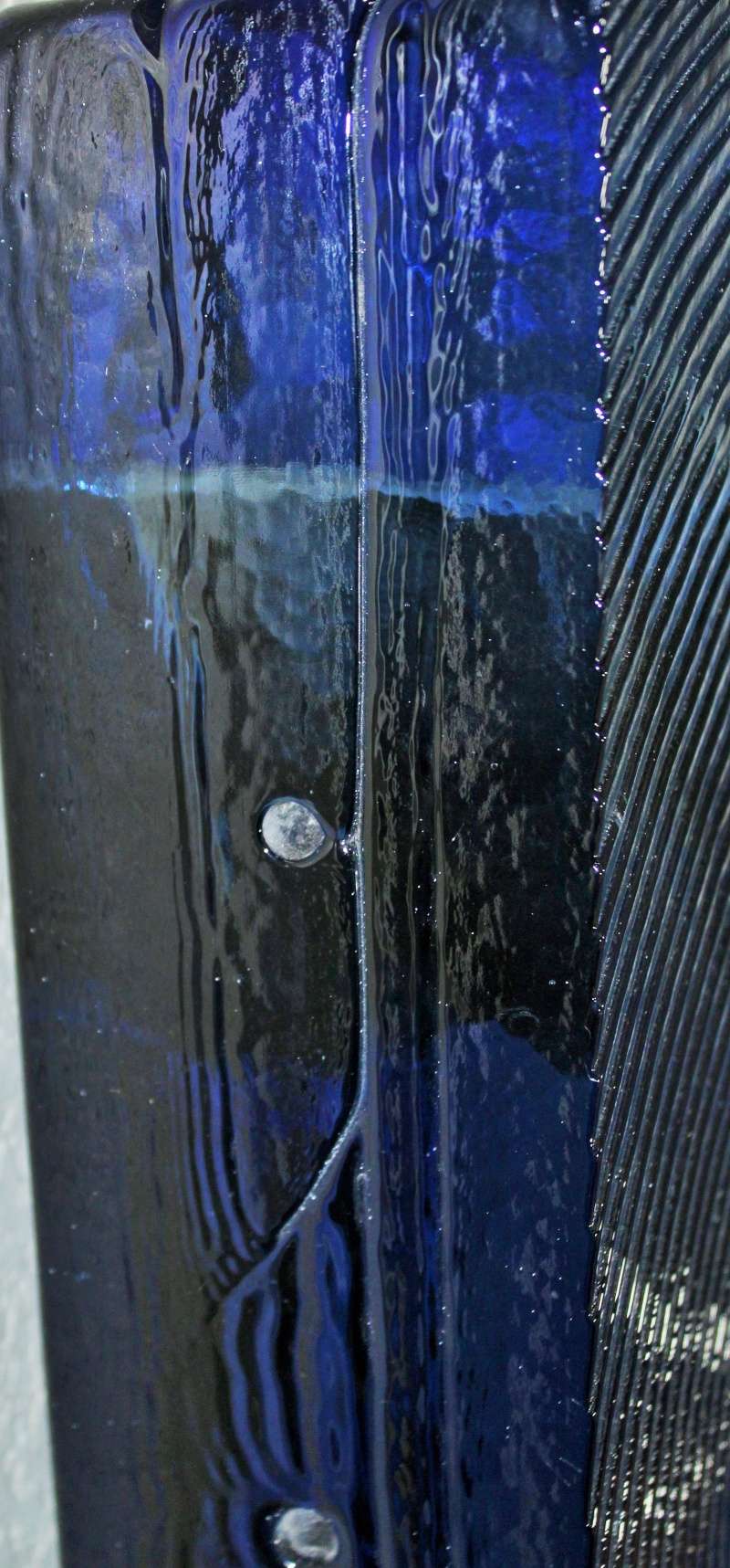 30" x 12" x 4" Huge Art Glass monolithic blue  Img_0820