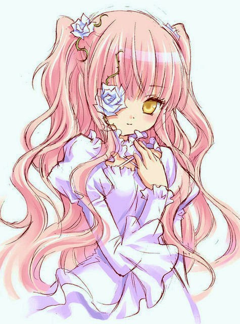 Images de filles aux cheveux roses Anime_24