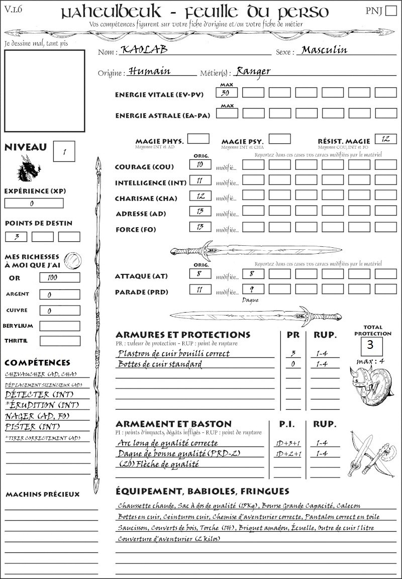 KAOLAB, bête Ranger Archer Kaolab14