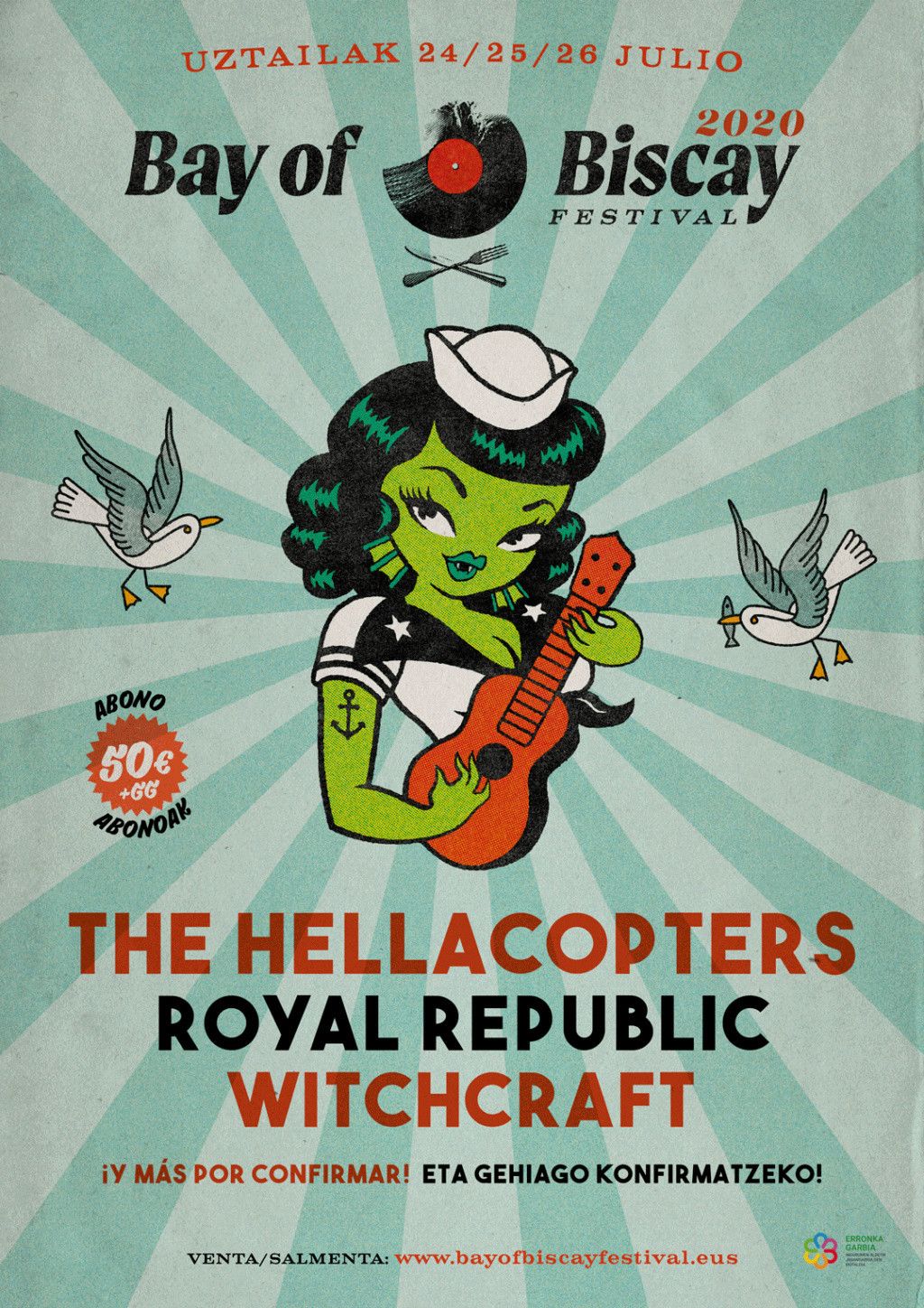 THE HELLACOPTERS, ROYAL REPUBLIC y WITCHCRAFT primeros confirmados BAY OF BISCAY FESTIVAL 2020 Bay_of11