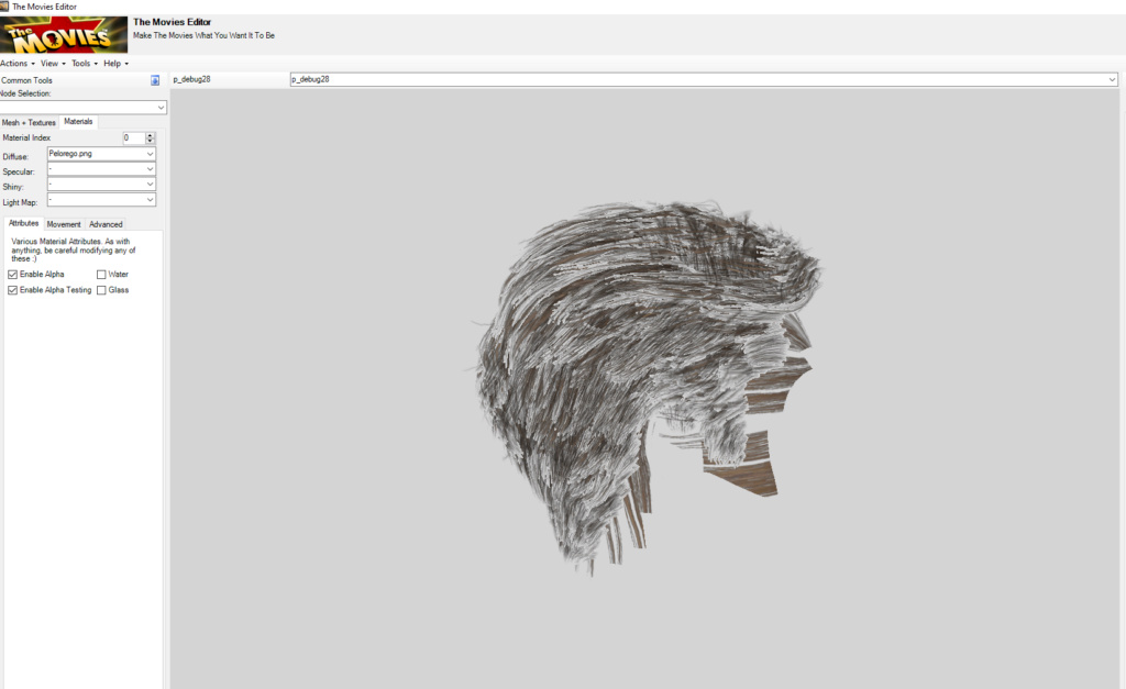 Alpha for Hair with Diffuse, Opacity and Transparency Files A410