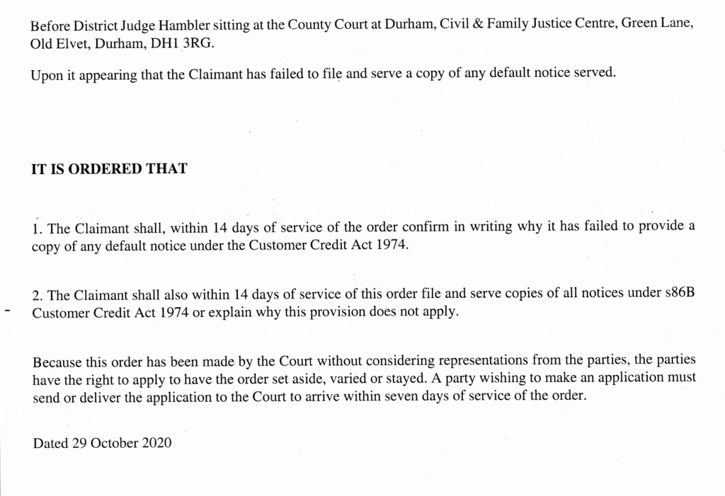 Court order to have claiment file/serve docs to defendant Order_10