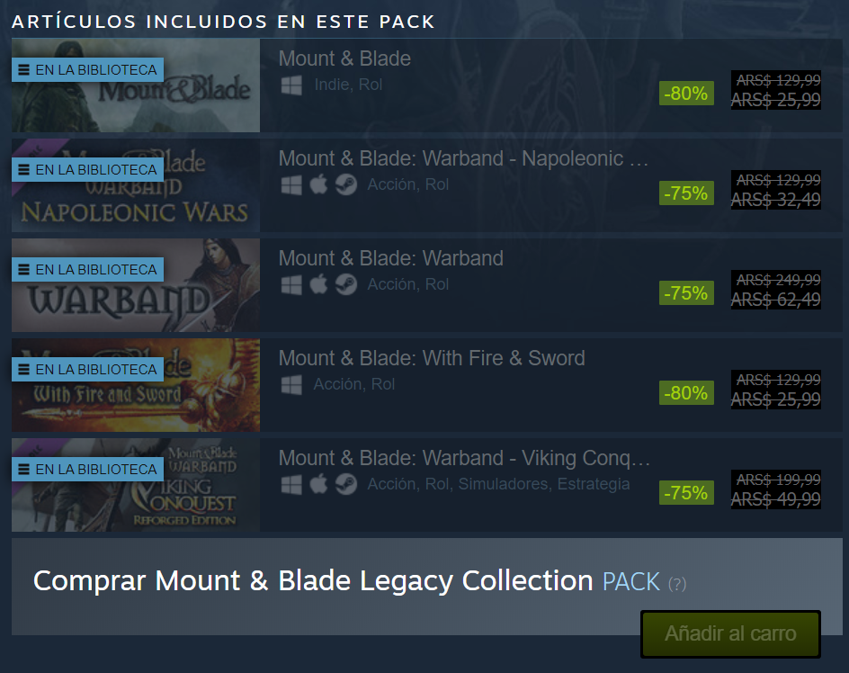 La saga Mount And Blade tiene 80% de descuento en STEAM Gege10