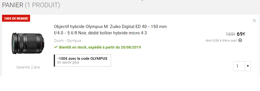 -100€ ou -200€ sur objectifs OLYMPUS - FNAC Promo_11