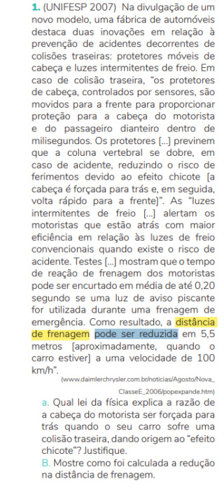 Distância de frenagem é aumentada ou diminuída?  Screen12