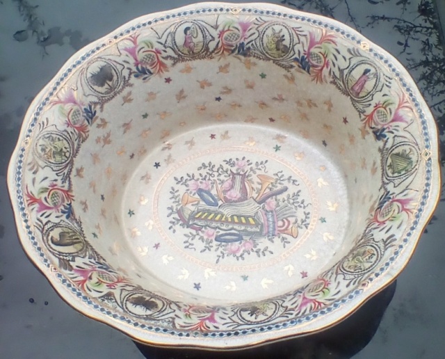 Heavily hand decorated stoneware bowl(?). Anyone Recognise the style?. Img_2383