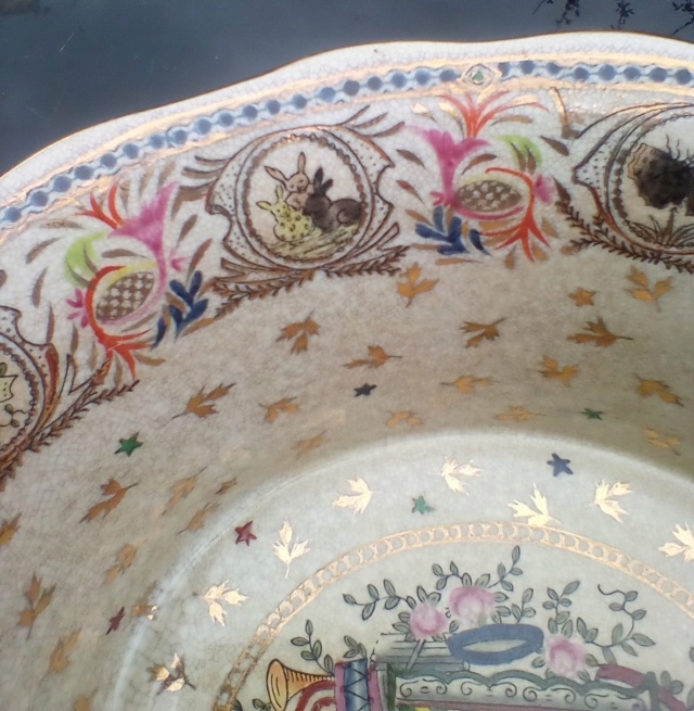 Heavily hand decorated stoneware bowl(?). Anyone Recognise the style?. Img_2384