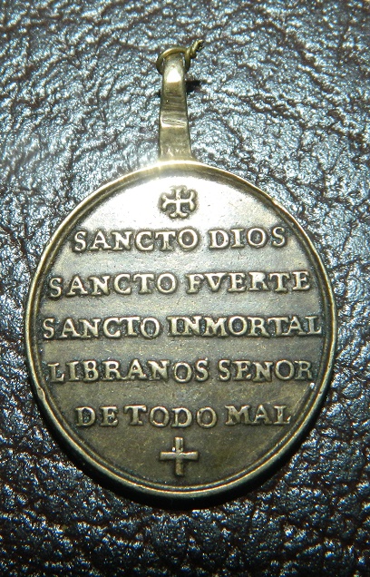 Medalla de la SS. Trinidad vertical / Oración. S. XVIII Jesus_11