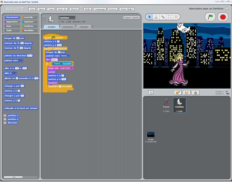 créer une animation facilement/Scratch Scratc10
