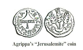 Prutah de Herodes Agripa (37-44 d.C.) Agripa10