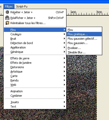 the GIMP: effet de pluie Flou_c10