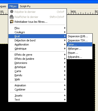 the GIMP: effet de pluie Jeter_10