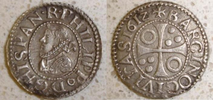 Medio croat de Felipe III (Barcelona, 1612 d.C) Medio_10