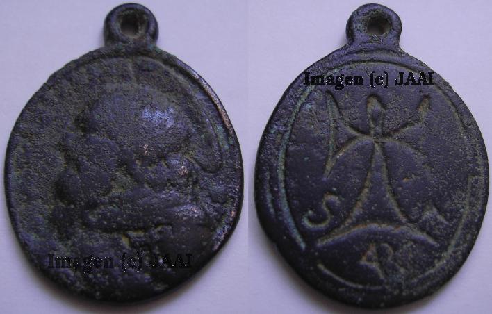 Medalla de San Antonio Abad / Cruz tau de S. Antón Dibujo10