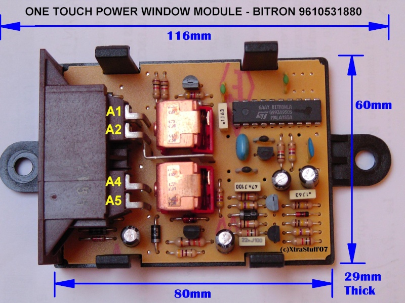 Lève vitre électrique à impulsion - one touch power window Mod211