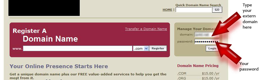 [CNAME] Redirect an extern domain name that you own to your board 110