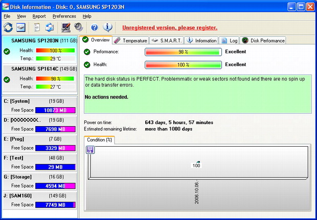 Hard Disk Sentinel 2.10 Mainwi10