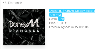 29/03/2015 Boney M. Diamonds - iTunes TOP100 German11