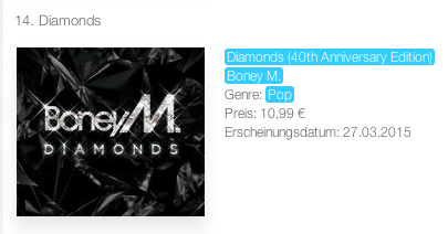29/03/2015 Boney M. Diamonds - iTunes TOP100 German13