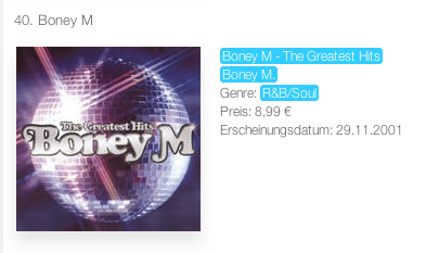 29/03/2015 Boney M. Diamonds - iTunes TOP100 German15