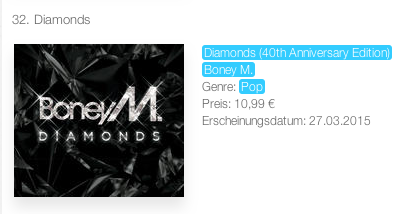 29/03/2015 Boney M. Diamonds - iTunes TOP100 German16