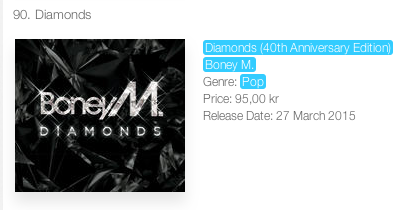 29/03/2015 Boney M. Diamonds - iTunes TOP100 Norway10