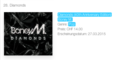 29/03/2015 Boney M. Diamonds - iTunes TOP100 Switze12