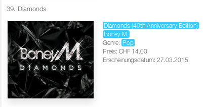 29/03/2015 Boney M. Diamonds - iTunes TOP100 Switze17