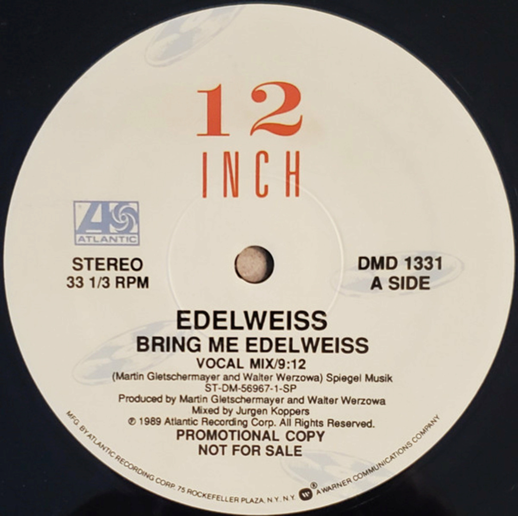 Edelweiss - Bring Me Edelweiss (US Promo ) 12" vinyl 1989 FLAC  A16