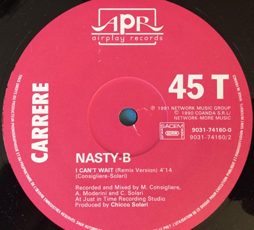 Nasty-B - I Can't Wait 1991 Vinyl EP Flac  B13