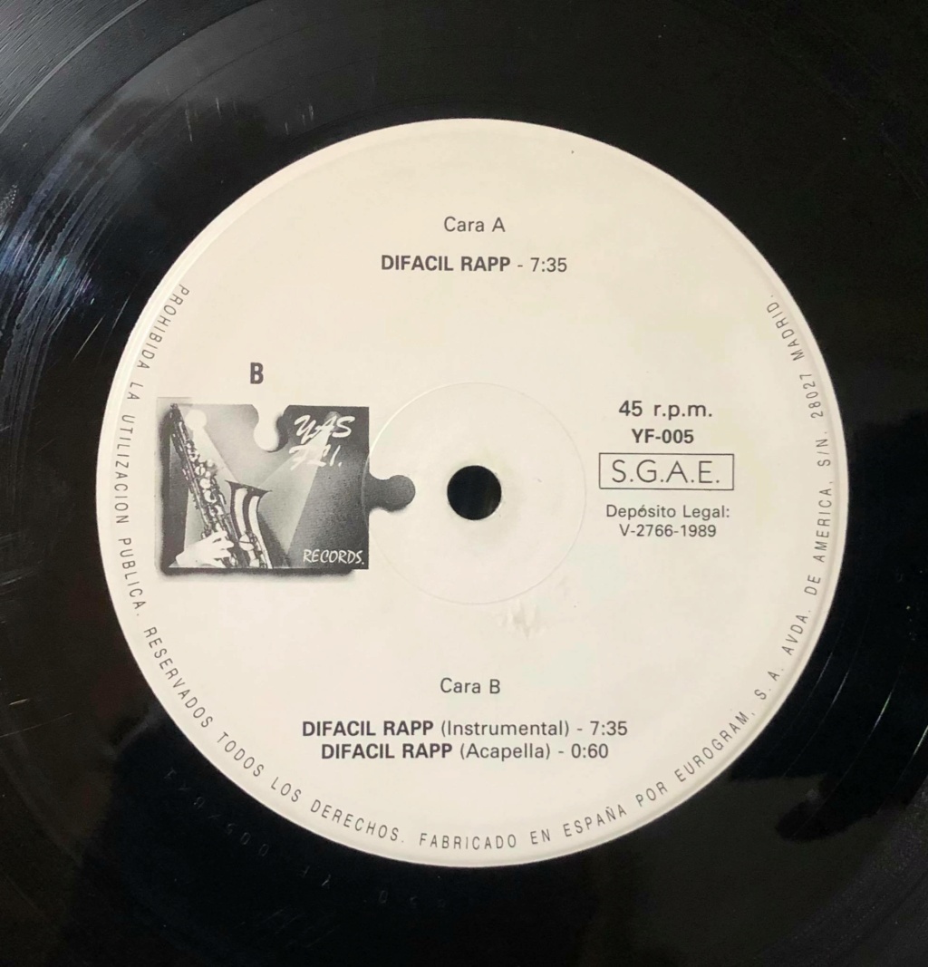 Bravo & DJ's - Difacil Rap vinyl 12" 1989 FLAC Cara_a10