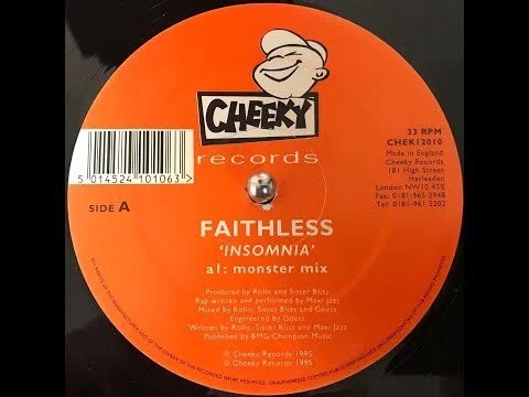 Faithless - Insomnia 1995 Cheeky 12" 1995 mp3  Disco11