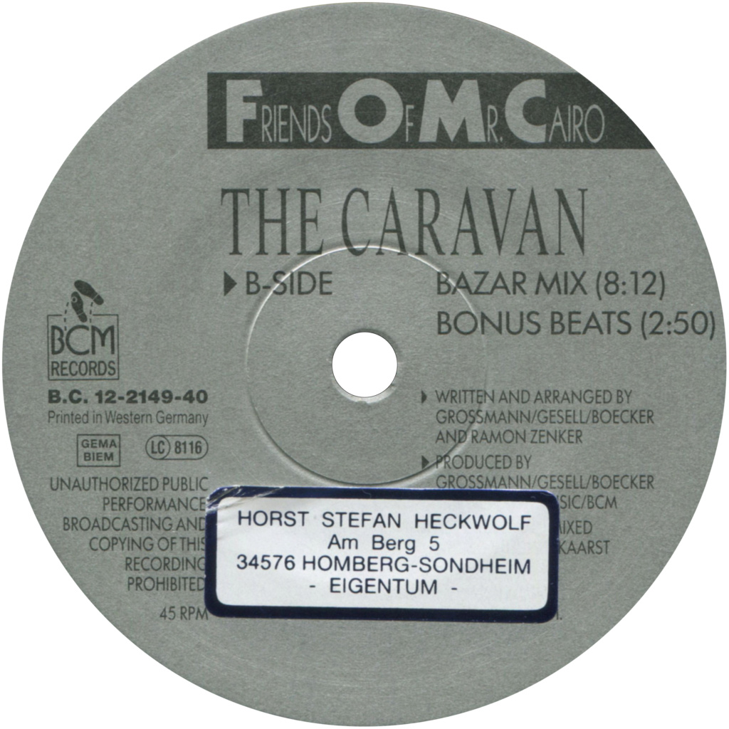 Friend Of Mr Cairo  The Caravan vinyl 12" 1988 flac 24/96  Label_13