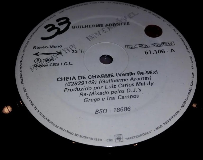 Guilherme Arantes - Cheia De Charme (Re-Mix by Dj Grego e Irai Campos 12" 1985 mp3 Lado_213