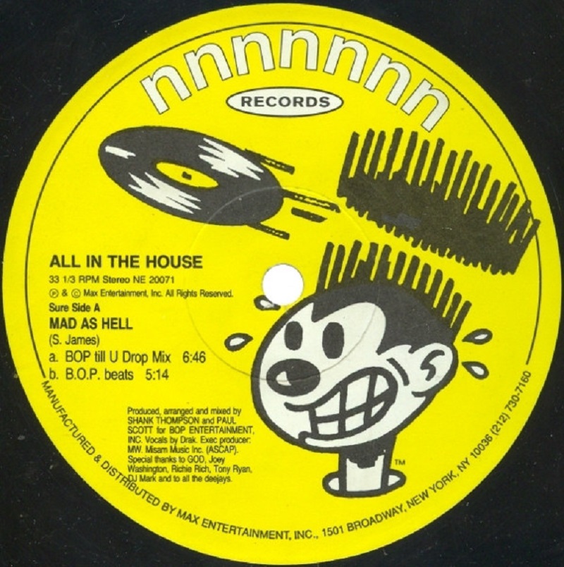 All In The House Mad As Hell 12" vinyl 1994 Lado_a17