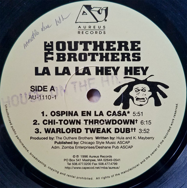 The Outhere Brothers  La La La Hey Hey 12" vinyl 1996  Side_109