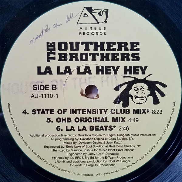 The Outhere Brothers  La La La Hey Hey 12" vinyl 1996  Side_120