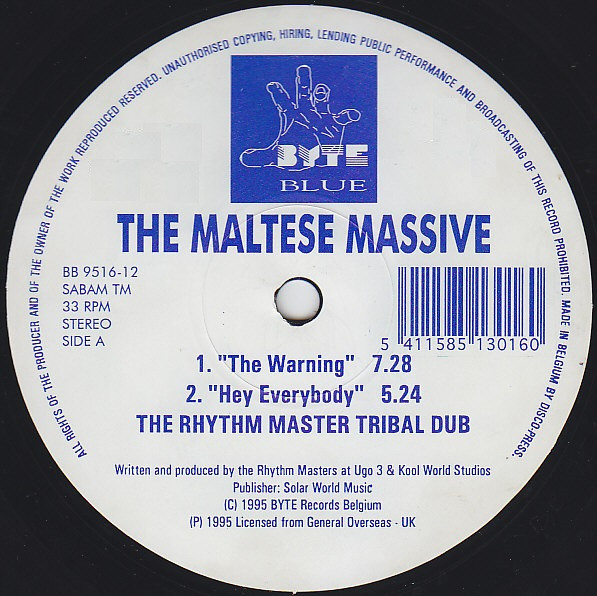 Maltese Massive - Hey Everybody 12" vinyl 1995 Side_130
