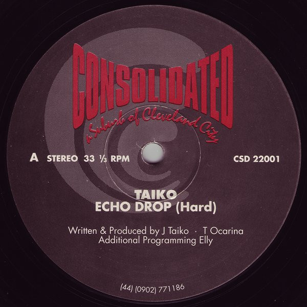 Taiko - Echo Drop 12" vinyl 1995 Side_133