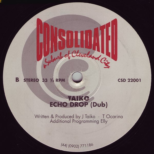 Taiko - Echo Drop 12" vinyl 1995 Side_134