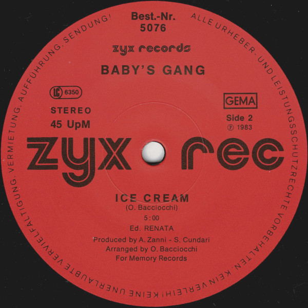 Baby's Gang  Happy Song 12" 1983 FLAC Side_181