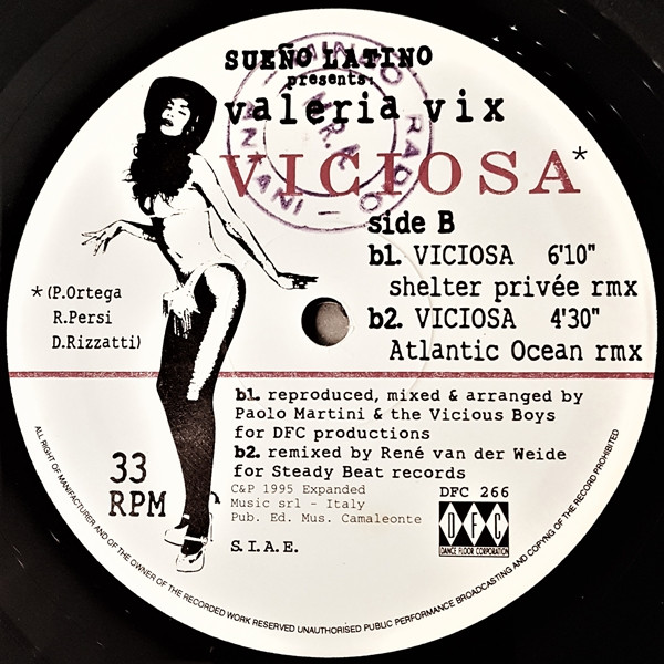 Sueño Latino presenta Valeria Vix Viciosa (Remix) vinyl 12" AAC 1995 Side_270