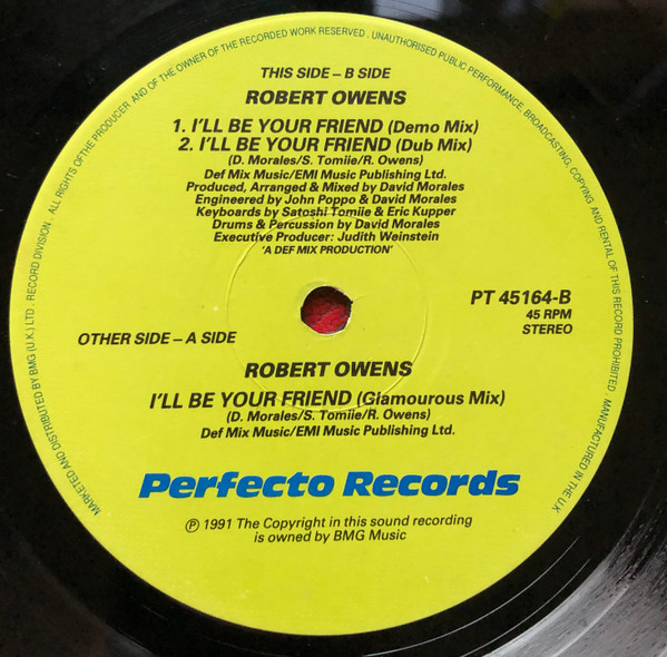 Robert Owens – I'll Be Your Friend vinyl 12" UK 1991 AAC Side_299