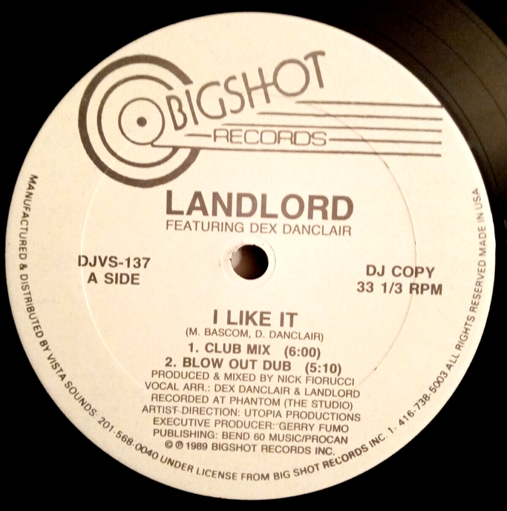 Landlord Featuring Dex Danclair I Like It vinyl 12" 1989 AAC Side_306
