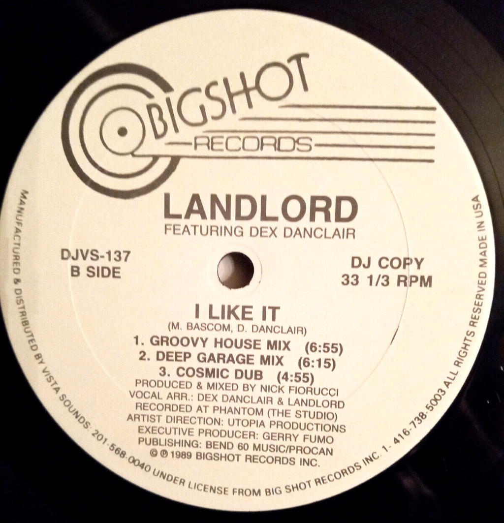 Landlord Featuring Dex Danclair I Like It vinyl 12" 1989 AAC Side_307